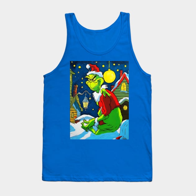 Grinchy Christmas Tank Top by Rogue Clone